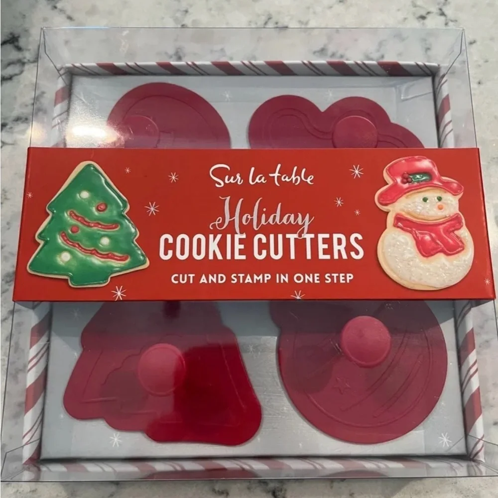 Sur La Table Christmas Cookie Cutters New in Package Set 4